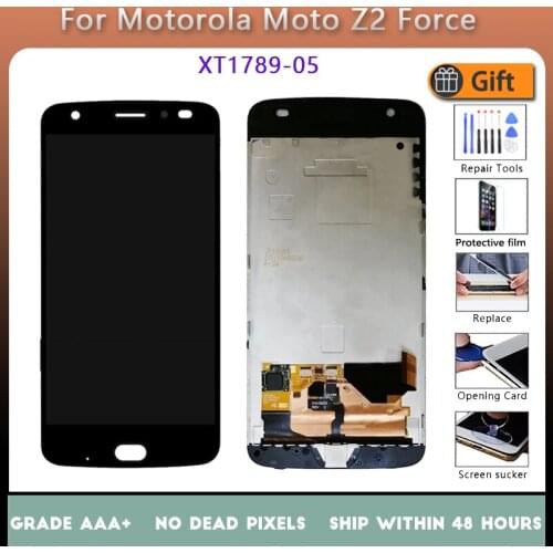 100% Tested Display With frame For Motorola Z2 Force LCD Touch Screen Digitizer Assembly For Moto Z2 Force XT1789 LCD