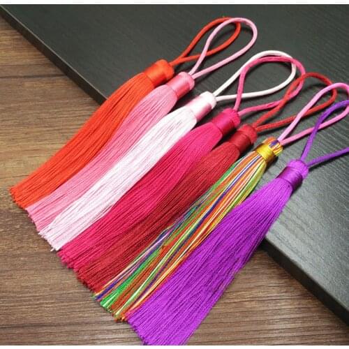 12pcs/lot 12cm tassel Hanging rope silk fringe tassel decorative tassels for sewing curtains garment home decoration accessories