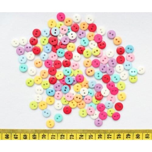 2000pcs - Mini assorted colors Resin Round sewing Buttons 2 holes 9mm wholesale resin smooth button