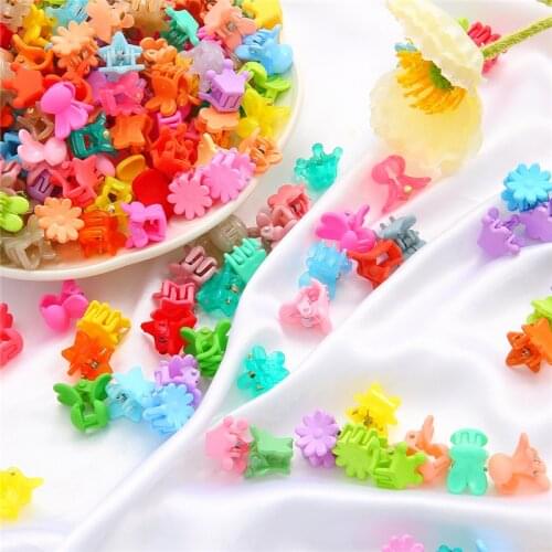 30PCS/Set Girls Cute Colorful Flower Star Mickey Small Hair Claws Kids Sweet Hairpins Hair Clips Fashion Hair Accessories