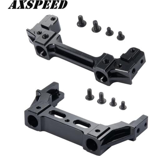AXSPEED Aluminum Alloy Front Rear Rail Bumper Mounts Servo Stand for 1/10 RC Crawler AXIAL SCX10 II 90046 Upgrade Parts