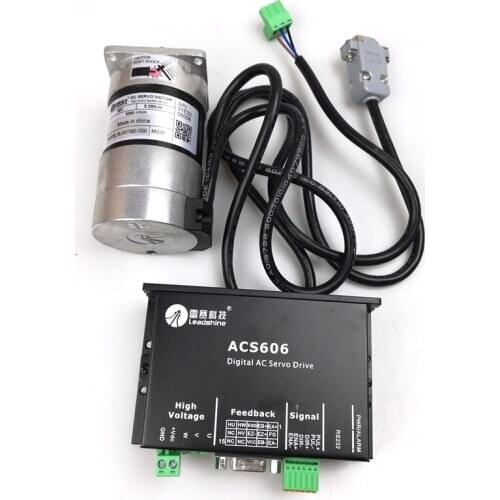 Leadshine 180W Brushless Servo DC Motor+Drive Kits 57BL180D-1000+ACS606 Brushless Controller 36V Circular Flange 82ozin 0.57NM