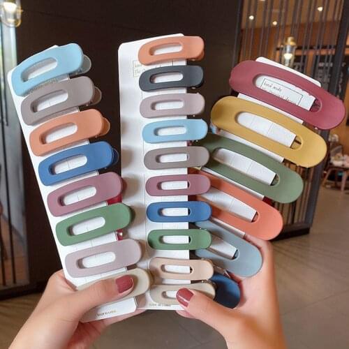 Large Hairpin Woman Fashion Color Geometric Duckbill Clip headdress girl Sweet Hairpin Hair Accessorie Party, Wedding, Festival