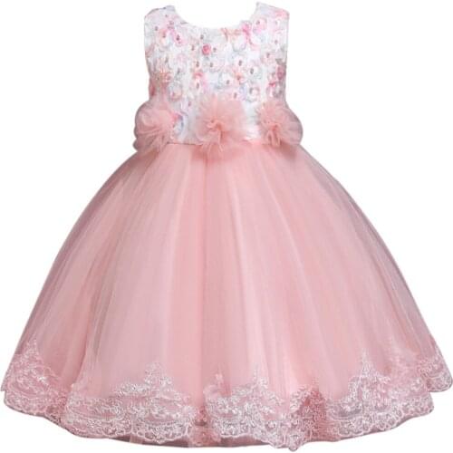 Children Clothing 2021 Spring Summer New Girls Dress Princess Dresses Flower Girls Wedding Dress Girl Piano Performance Clothing