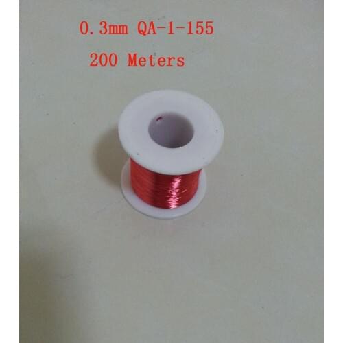 0.3mm QA-1-155 Red Color Polyurethane Enameled Copper Wire , about 200m/lot