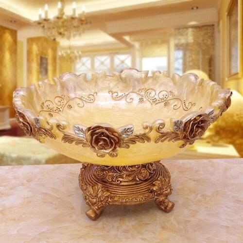 EUROPEAN LUXURY FRUIT PLATE RESIN STORAGE BOX ORNAMENTS HOME LIVINGROOM TABLE FURNISHING DECORATION OFFICE DESK FIGURINES CRAFTS
