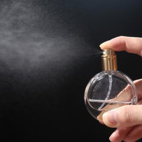 Perfume bottle retro Glass Spray Perfume Bottle Portable Travel Refillable Cosmetics Empty perfume Bottle Aluminum Spray Head