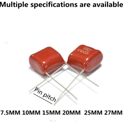 10pcs 250V 450V CBB Capacitor 5% 104 473 474 684 105 225 475 100nF 47nF 470nF 680nF 10uF 0.1uF 0.047uF 0.68uF 1uF 2.2uF 4.7uF