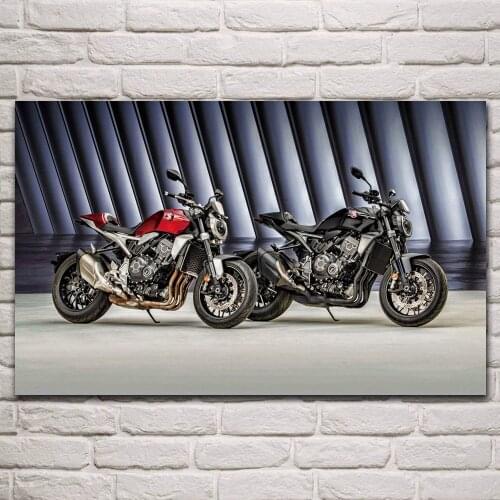 Cool cb1000r bikes black edition side motorcycle artwork living room home art decor wall print wood frame fabric poster KP951