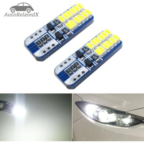 2X T10 W5W LED Car Light Canbus LED Car lamps Turn Signal License Plate Light Trunk Reading Lamp Parking Light 12V White Blue