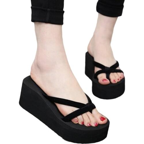 Summer Sandals Wedges Women Slip Flip Flops Beach Sandals Shoes Fashionable Casual Sandals Female Ladies Shoes