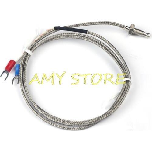 M8 Threaded K Type Thermocouple Temperature Controller 0-800C Sensor with Cable Wire 0.5 1 1.5 2 3 4 5 Meter