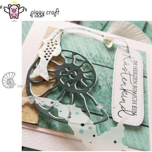 Piggy Craft metal cutting dies cut die mold Conch decoration Scrapbook paper craft knife mould blade punch stencils dies