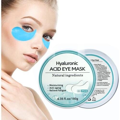 300pcs/lot Hyaluronic acid Eye Mask Remove Dark Circles Crystal Collagen Eye Patches Moisturizing Relieve Fatigue Face Care