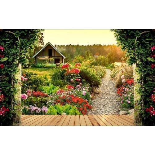 Custom photo wallpaper Large 3D Stereo romantic garden 3d wall murals wallpaper Home Decoration
