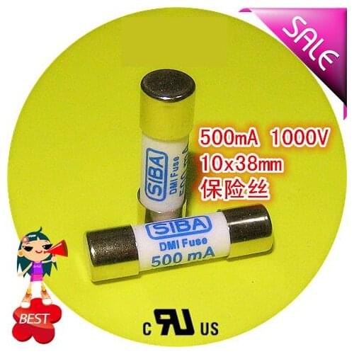 Fuse 5019906 500mA 1000V 10x38mm fuse tube fuse