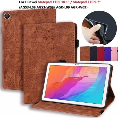 3D Flower Embossed Case for Huawei MatePad T10s T10 AGS3-L09 AGS3-W09 Cover for Huawei MatePad T10s Case Tablet 10.1 9.7 inch
