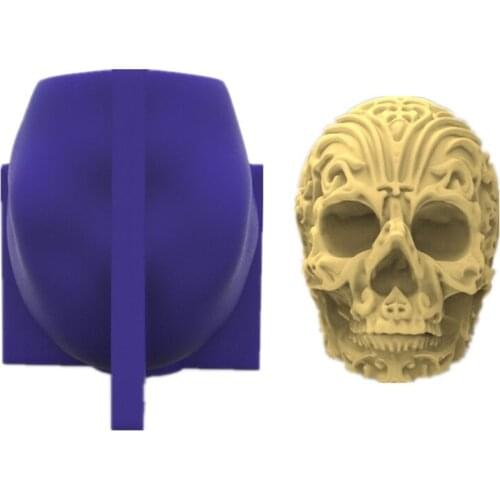 Carved Skull Candle Mold European and American Classical Characters Scented Candle Material Mold Home Decoration T84A