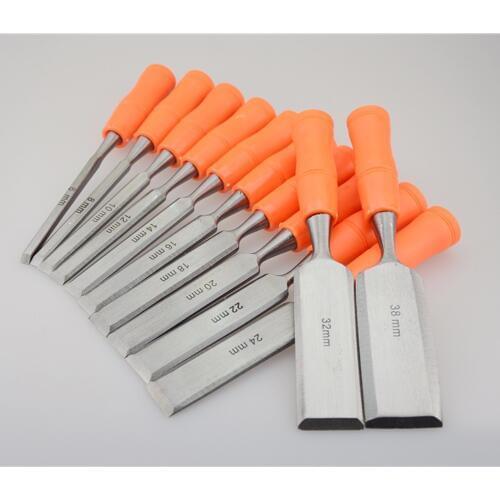 Hand tools wood chisel heart chisel plastic handle wood chisel DIY chisel flat shovel set