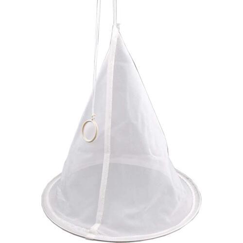 1PC Honey Flow Filter Mesh 40/60 Mesh Nylon Cone Shape Strainer Fiber Bee Net Purifier Purifier Beekeeping Extract Beehive Tools
