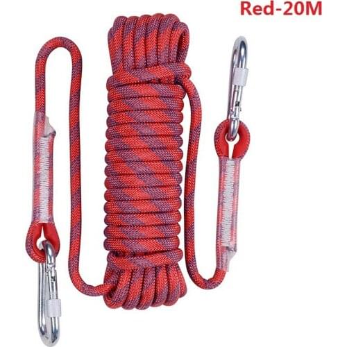12mm 10/20/30m Climbing Ropr Safety Sling Cord Rappelling Rope Safety Fire Escape Lifeline Rescue Outdoor Survival Tool