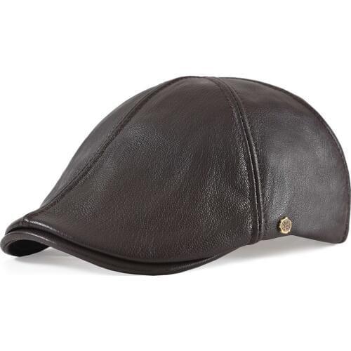 Мужские кожаные шапки VOBOOM China At AliExpress