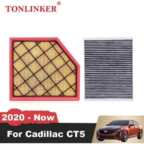 TONLINKER Air Filter Cabin Filter For Cadillac CT5 2.0AT LSY2019 2020 2021- Model 84498926 A3245C 13531636 Car Accessoriess