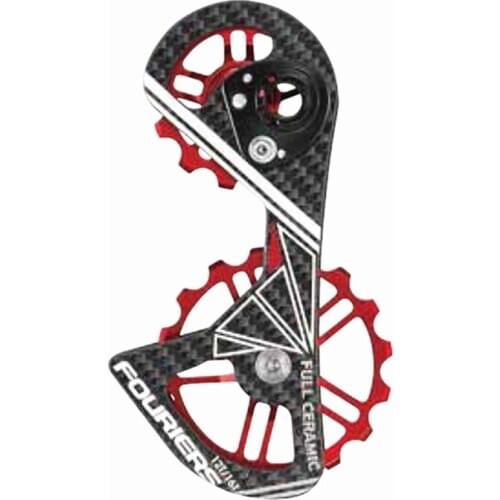 FOURIERS Road Bicycle Rear Derailleur Pulleys 12T-16T Carbon Cage full ceramic bearing jockey wheels For RD-6800/6870/ 9000/9070