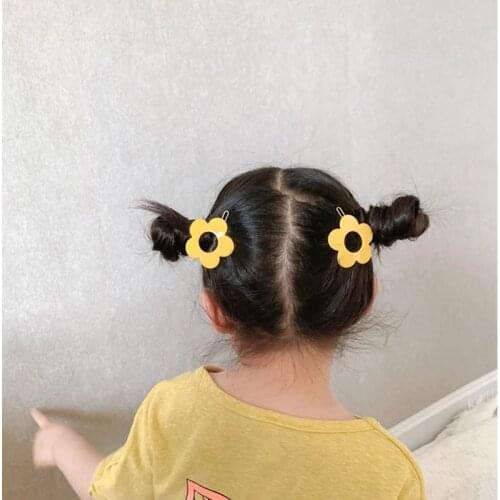 2021 ins hot sale Whosale candy color acrylic flower shaped hair frog clips accessories for baby kids girls