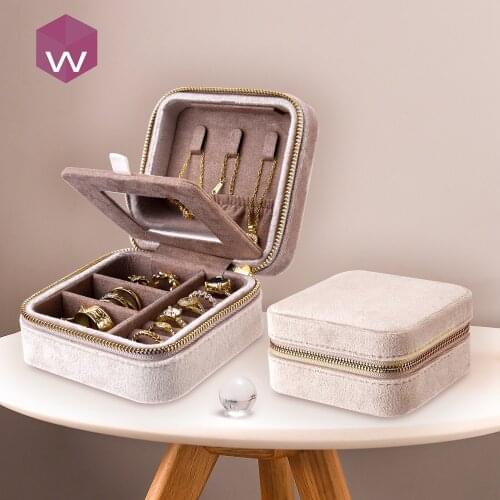 Ready To Ship Mirror Jewel Boxes Macaron Jewelry Case Bracelet Earring Necklace Box