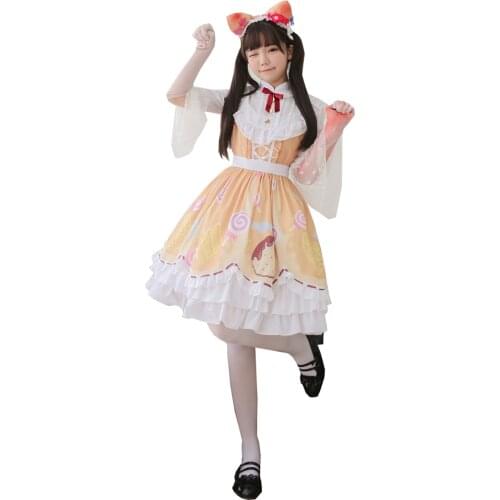 Brdwn Identity V Womens Tracy Reznik Sweet Candy Girl Cosplay Costume Lolita Dress