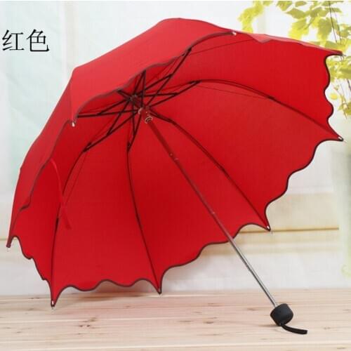 Womens umbrellas ruffle creative female umbrella provides a comfortable sunscreen umbrella for the princess free sale 3