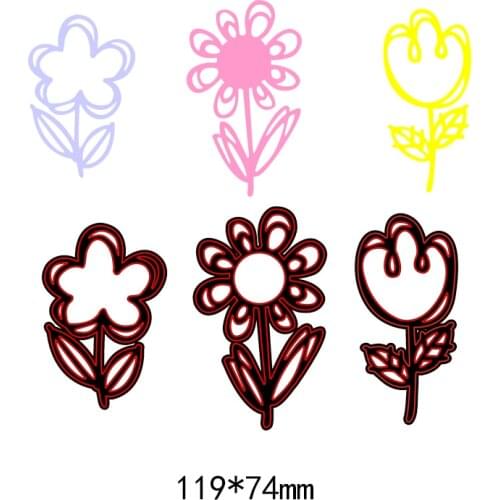 3pcs Flowers lace Metal Cutting Dies Stencil for DIY Scrapbooking Photo Paper Cards Decorative Crafts Supplies Diecut