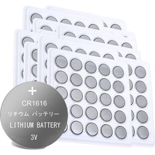 300PCS CR1616 BR1616 CR 1616 Button Cell Coin Batteries cr 1616 3V Lithium Battery DL1616 ECR1616 LM1616 For Car Keys watches