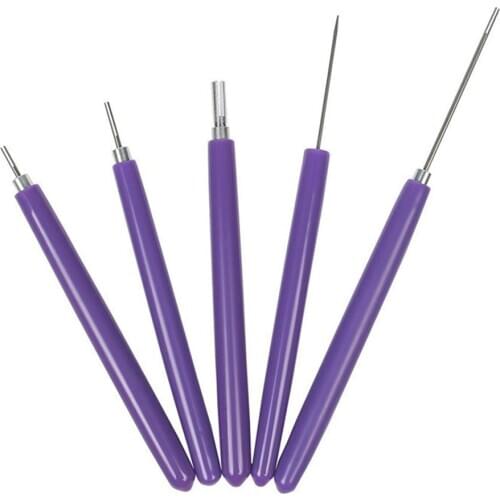5Pcs Professional Quilling Paper Pen Portable Scrapbooking Manual PVC Handle DIY Origami Rolling Slotted Structure Quilled Tool