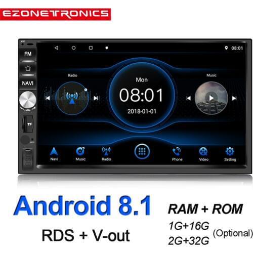 7inch Android 8.1 Quad Core DDR2G-32G Car radio Multimedia Video Player Mirror Link Universal Wifi Bluetooth auto Stereo GPS RDS