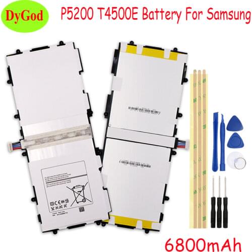 6800mAh T4500E Tablet Battery For Samsung GALAXY Tab 3 10.1 P5210 P5200 P5220 GT-P5200 Batteria High Quality Replace Parts+Tools