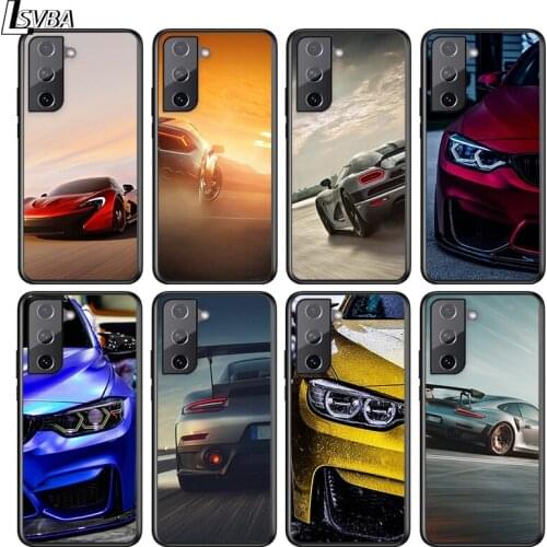Car sports car cool For Samsung S21 S20 FE S10e S10 S9 S8 S7 S6 Ultra Plus Lite Edge Silicone Black Soft Phone Case Capa
