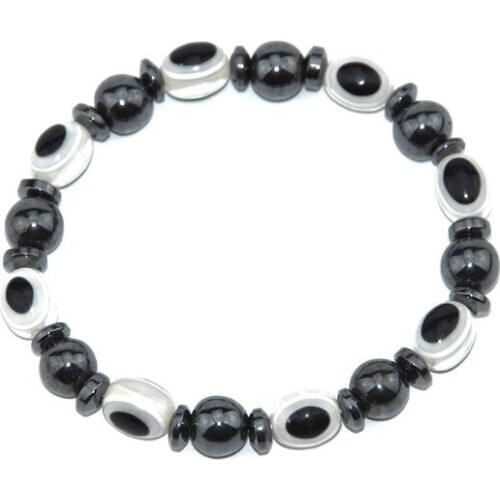 Eyes 8mm bohemian multicolor Agate beads Chakra Healing Reiki Buddha Yoga Bracelet elastic adjustable Volcanic Stone Bangles uj3