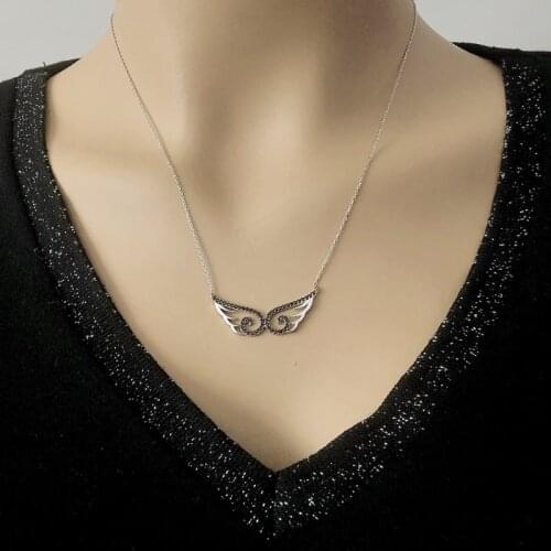 My Angel 925 Sterling Silver Necklace Women Girls Gift Jewelry Accessories Fashion Handmade Elegant Chain