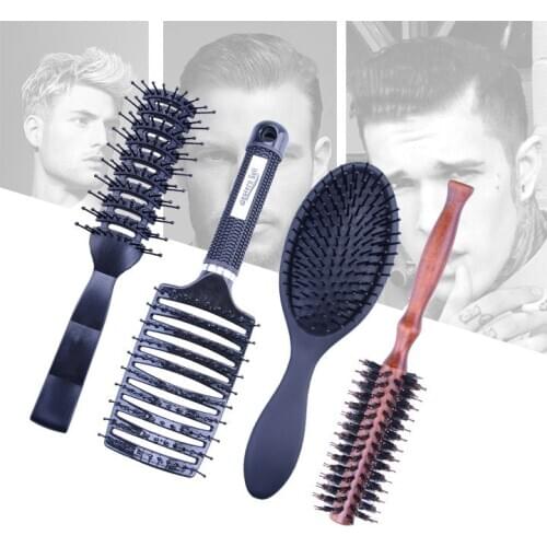Man Modeling Comb Special-purpose Blow Hair Fluffy Finalize The Design Artifact Curly Hair Wooden Comb Will Back Head Spareribs