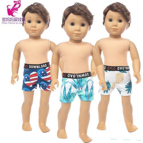 43cm baby doll boy cotton underwear 18 inch boy doll girl toys clothes underpants shorts