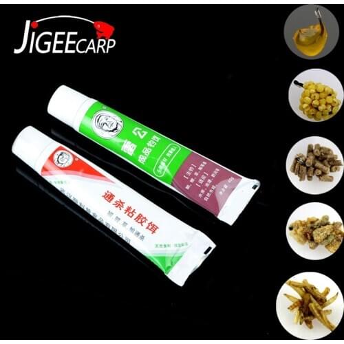 JIGEECARP 1 Tube Strong Sticky Bait Glue Carp Fishing Lure Tool For Rice Maggots Bait Viscose Paste-like Adhesive Sticks Glue