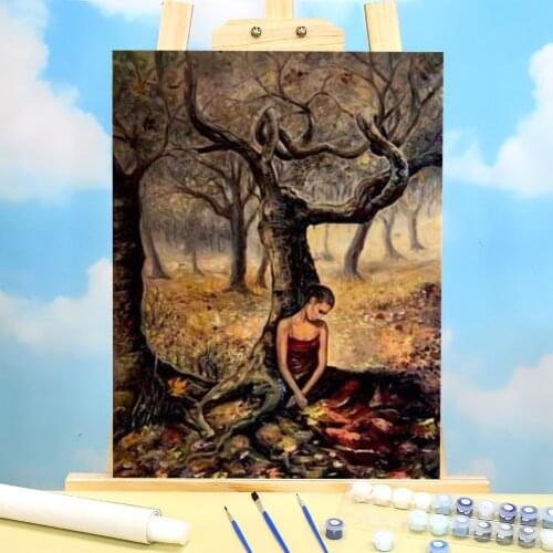 Portrait Woman DIY Painting By Numbers Kit Oil Paints 50*70 Canvas Pictures Decorative Paintings Adults Wholesale Drawing