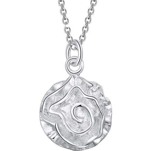 Beautiful flower arabesquitic silver plated Necklace New Sale silver necklaces & pendants /HGISEOAG XHUCVAYU