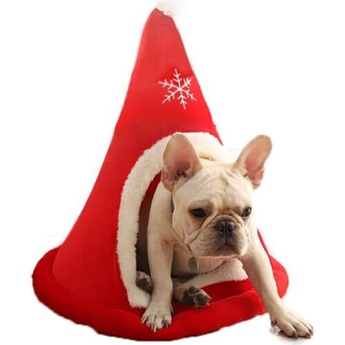 Cat Bed for Dogs House Sofa Christmas Dog Bed Kennel Puppy Pet Kennel Sleep Mat Creative Cats House Dog Blanket French Bulldog