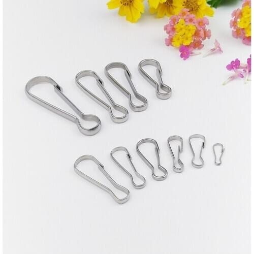 100PCS metal spring hook 20mm 25mm 30mm 40mm lanyard spring hook for lanyard zipper pull card