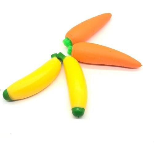 Vent Carrot Banana Pinch Squeeze Toy Novelty Fidget Toys Creative Relieve Lale Salad Toy Decompression Stress Soft Tpr Memo E5K6