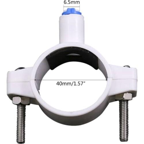 Ro Water 40mm Drain Waste Water Pipe Clamp Saddle Clips 1/4" Od Hose Quick Connection Reverse Osmosis Aquarium