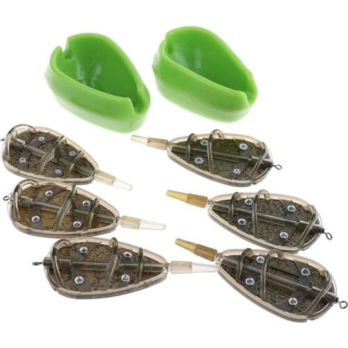 Outddor Fish Tackle Pesca Iscas Accessories Inline Method Feeder Mould Bait Thrower Bait Plumb Set Carp Fishing Bait Holder Tool